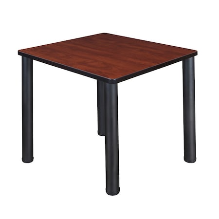 Kee Square Tables > Breakroom Tables > Kee Square & Round Tables, Wood, Metal Top, Cherry TB3030CHBPBK